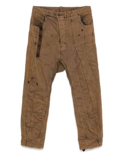 パンツ BORIS BIDJAN SABERI DROP CROTCH PANTS Boris Bidjan Saberi drop-crotch Trousers | Grey | FARFETCH ID