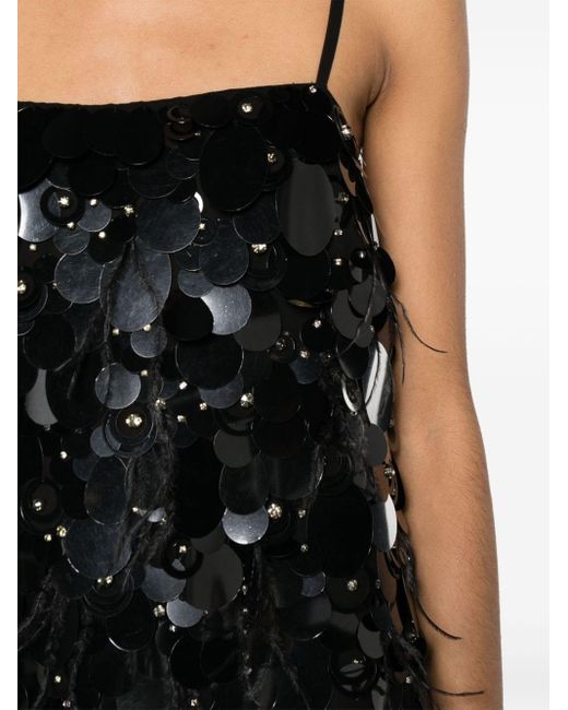 Pinko Vitiano Mini-jurk Met Pailletten in het Black