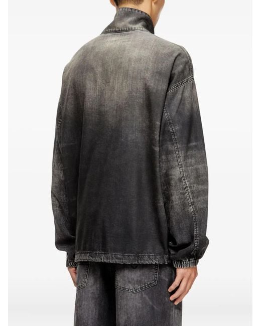 Chemise En Jean D-Flow À Col Zippé DIESEL en coloris Gray