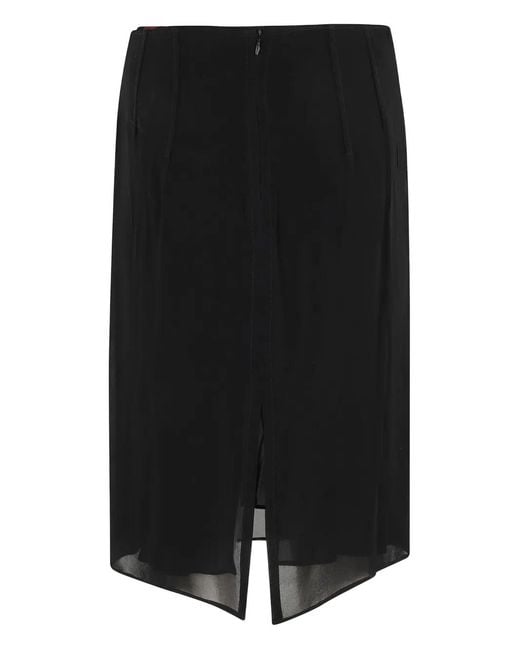 Marella Black Slit Skirt