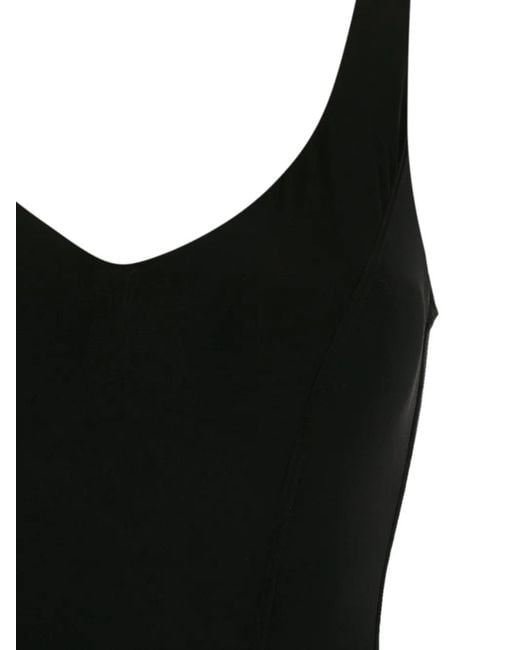 Amir Slama Black V-Neck Open-Back Swimsuit