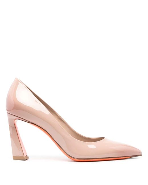 Zapatos con tacón de 85 mm Santoni de color Pink