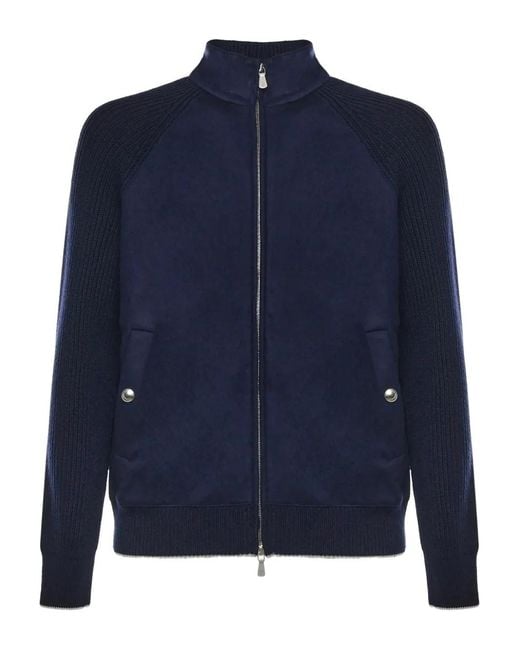 Giacca Con Zip di Eleventy in Blue da Uomo