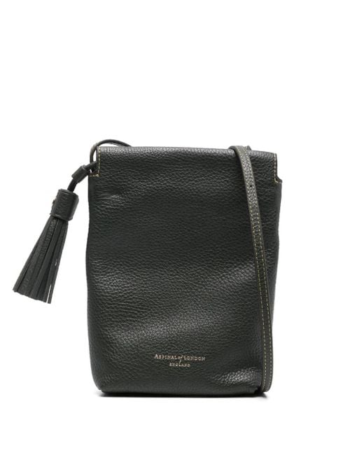 Aspinal Black Hudson Cross Body Bag