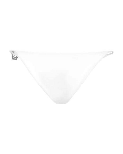 Philipp Plein White Swimwear Bottom Slip Crystal