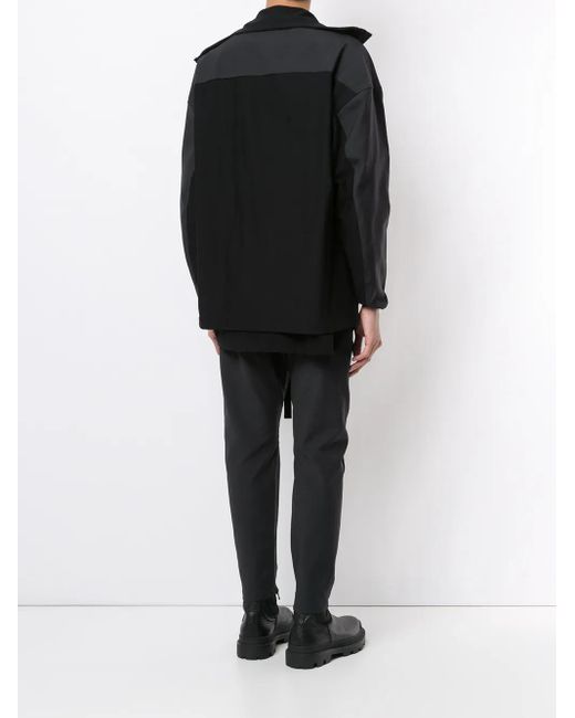 Nils Black Mask High-Neck Track Jacket for men