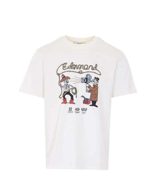 Edmmond Studios White Western T-Shirt for men