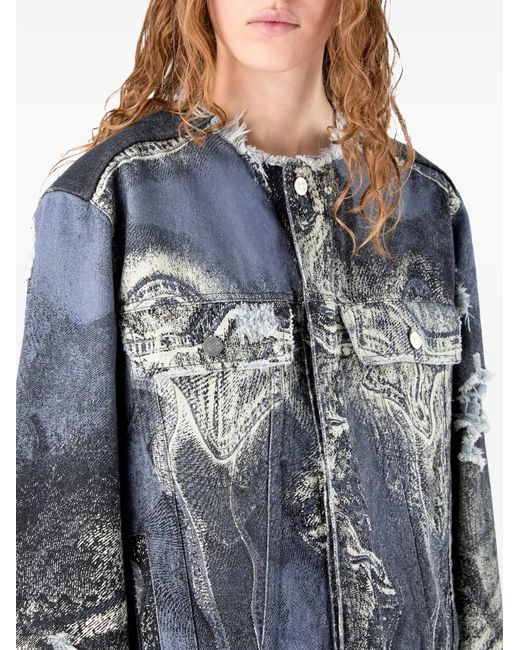 CAMPERLAB Blue Veste En Jean À Boutonnière