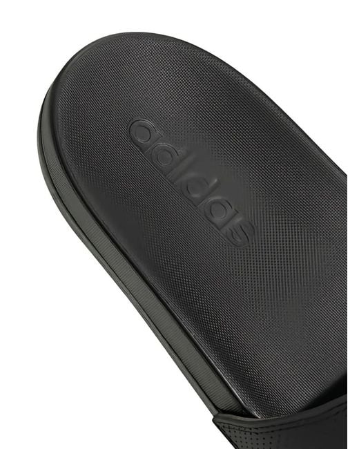Adidas White Adilette Amg Petronas Perforated Slides for men