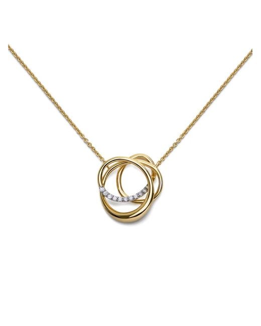 Monica Vinader White Interlocking-Circles Diamond Necklace