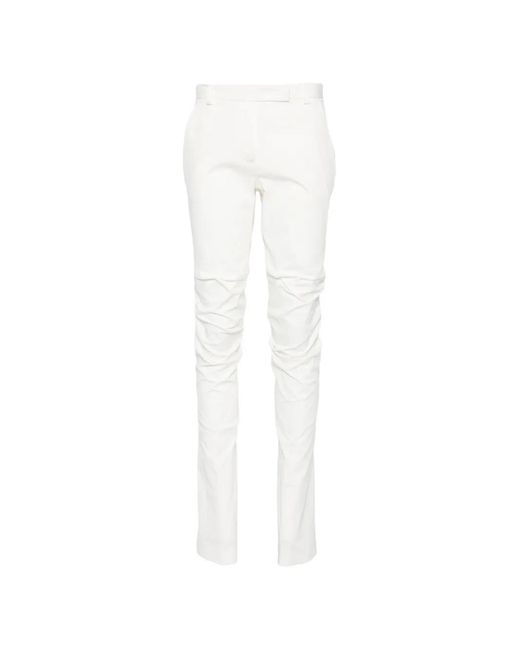 Patrizia Pepe White Ruched Trousers