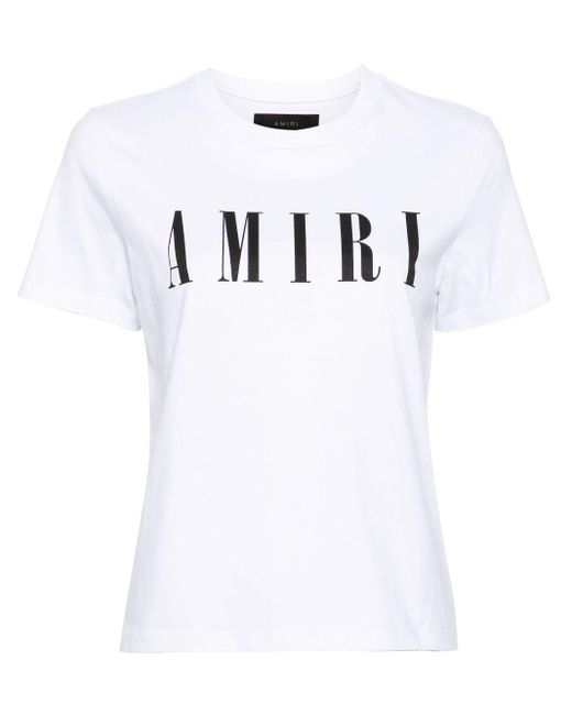 T-shirt en coton à logo imprimé Amiri en coloris White