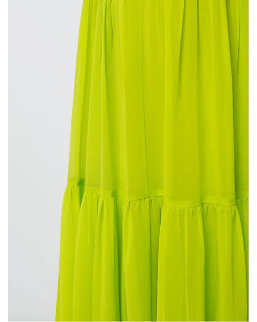 Valentino Garavani Yellow Tiered Maxi-Skirt