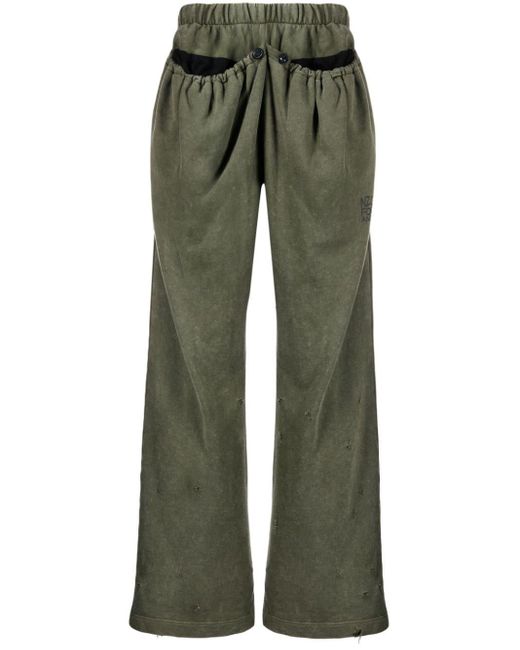 Natasha Zinko Green Drawstring-pocket Track Pants