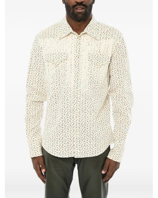 DSquared² Natural Floral-Print Shirt for men