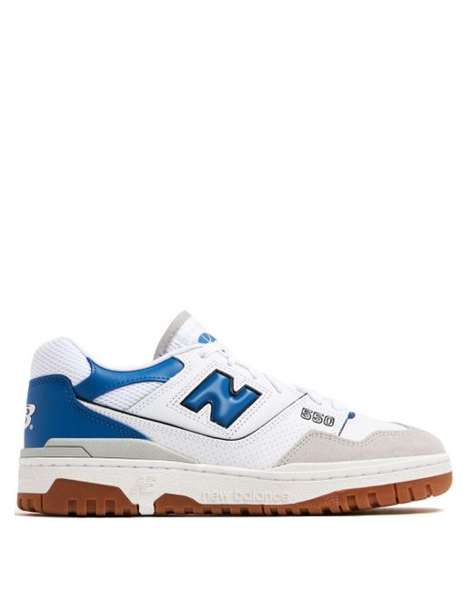 New Balance Blue 550 Colour-block Leather Sneakers for men