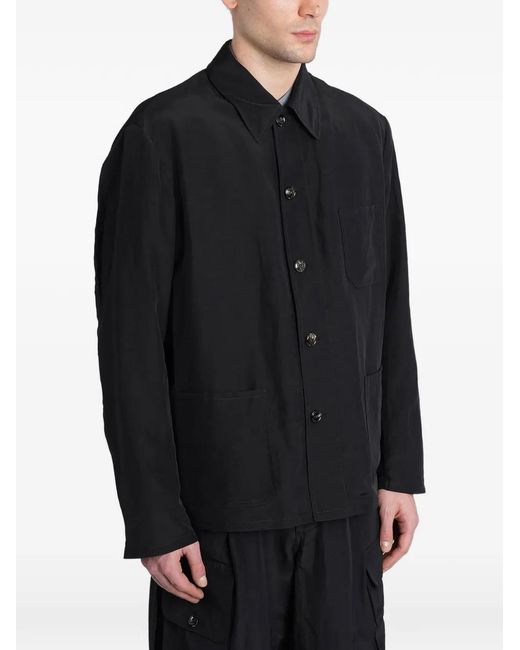 Giorgio Armani Black Buttoned Jacket for men