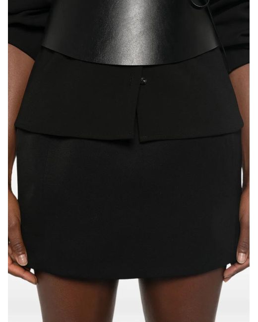 Mugler Black High-Waisted Mini Skirt