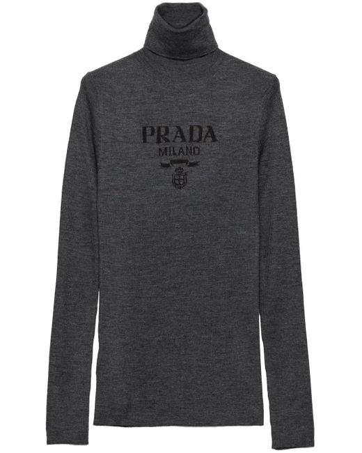 Prada Black Rollkragenpullover Aus Superfine-Wool