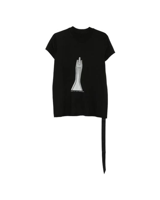 Rick Owens Black Small Level Graphic-Print T-Shirt