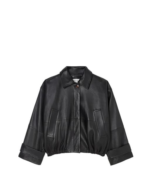 Rohe Black Leather Blouson Jacket