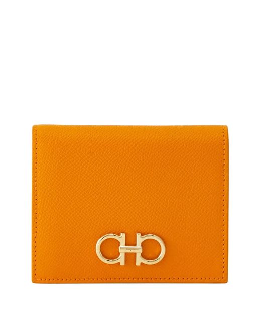 Ferragamo Orange Gancini Wallet