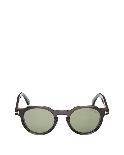 Tom Ford Green T-Hinge Geometric-Frame Sunglasses for men