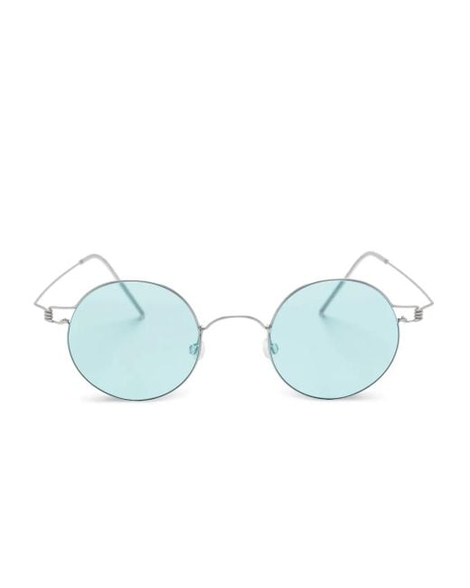 Lindberg Blue Round-Frame Sunglasses