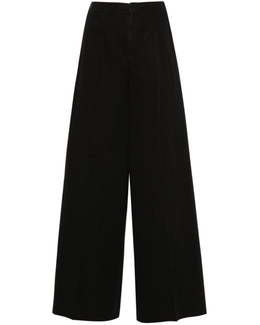 Pantalones anchos con pinzas Forte Forte de color Black