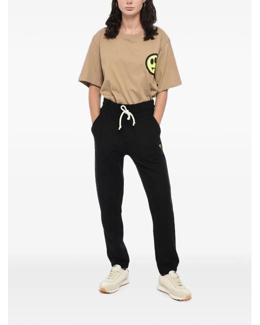 Hydrogen Black Drawstring Track Pants