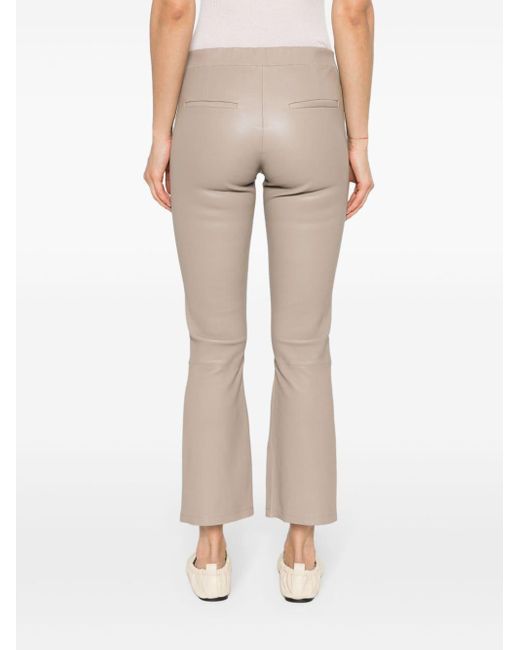 Arma Natural Lively Leather Flared Trousers