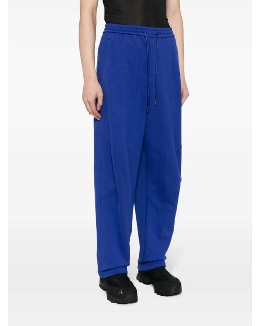 Juun.J Blue Drawstring Cotton Trousers for men
