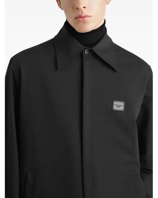 Dolce & Gabbana Black Technical Fabric Shirt With Tag for men