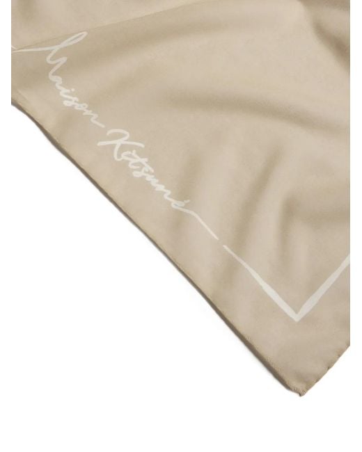 Maison Kitsuné Natural Écharpe Poetic Script