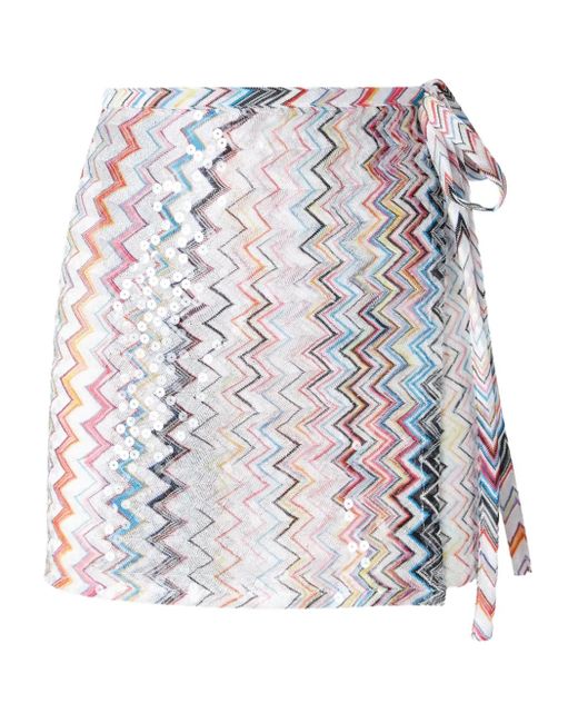 Missoni ジグザグパターン ミニスカート White