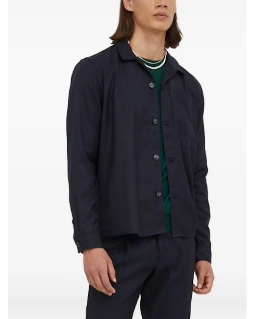 Bruuns Bazaar Blue Pocket Button-Down Shirt for men