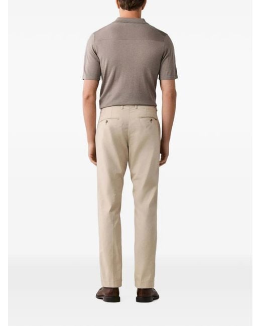 Hackett Natural Pantalon Kensington En Toile Texturée for men