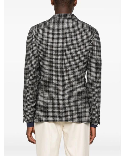 Zegna Gray Checked Two-Pocket Blazer for men
