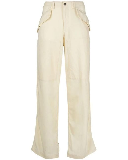Etro Natural Mid-Rise Cargo Pants