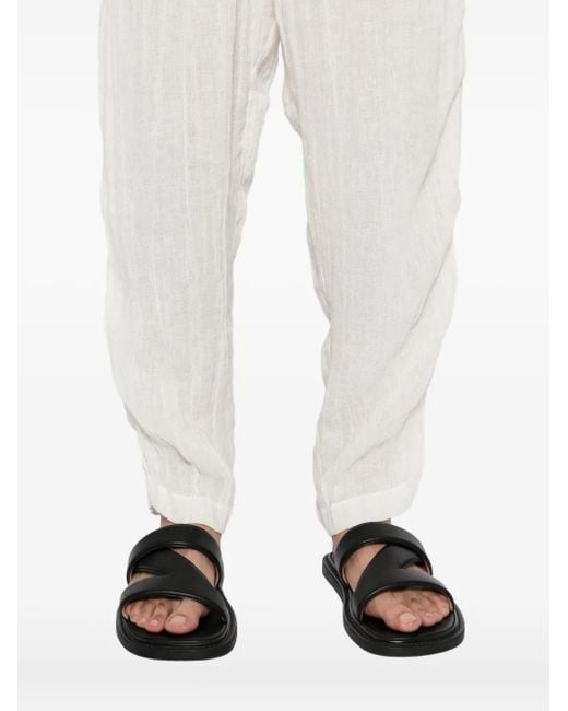 Tessitura Body Couture White Drawstring Cuffed Trousers for men