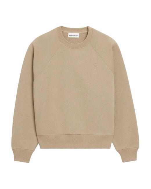 AMI Natural Small Embossed Sweatshirt