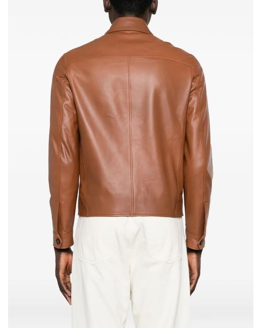 Chaqueta Con Bolsillos Con Cremallera Tagliatore de hombre de color Brown