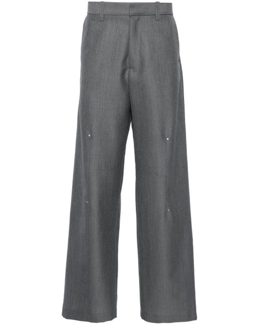 HELIOT EMIL Gray Radial Tailored Trousers for men