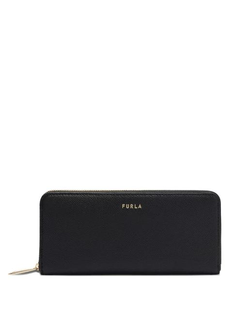 Furla Black Classic Zip-Around Wallet