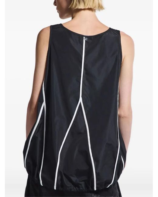 High Blue Drawstring Panelled Top