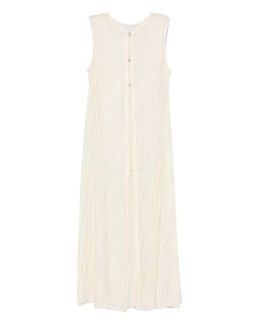 Forte_forte White Buttoned Sleeveless Coat