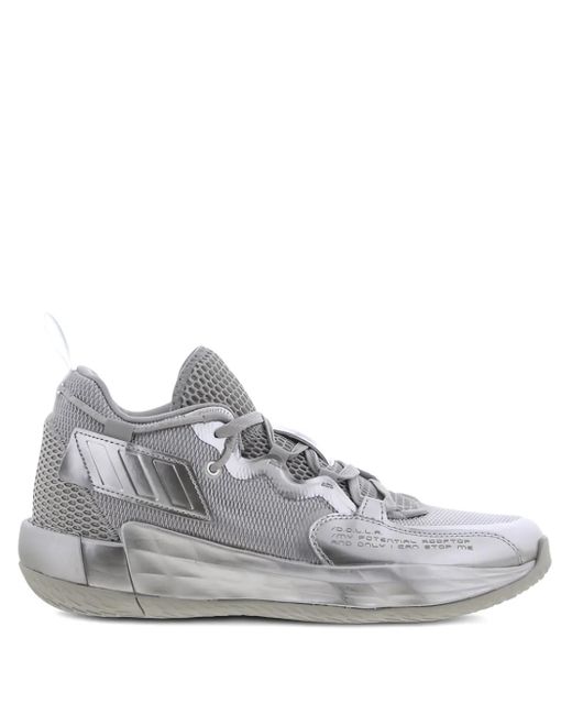 Adidas White Dame 7 Extply Two/ Metallic/Cloud" Sneakers
