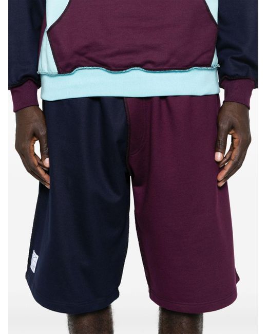 Rassvet (PACCBET) Blue Colour-block Track Shorts for men