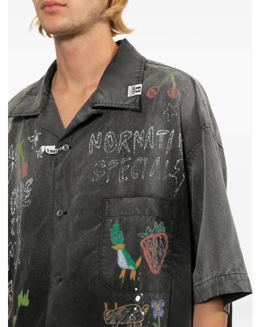 Maison Mihara Yasuhiro Black All-Over Graphic Print Shirt for men
