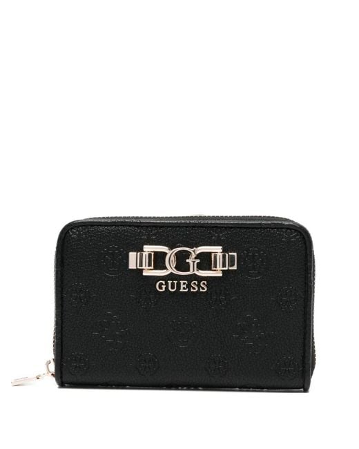 Guess Black Portemonnaie Mit Monogramm-Prägung